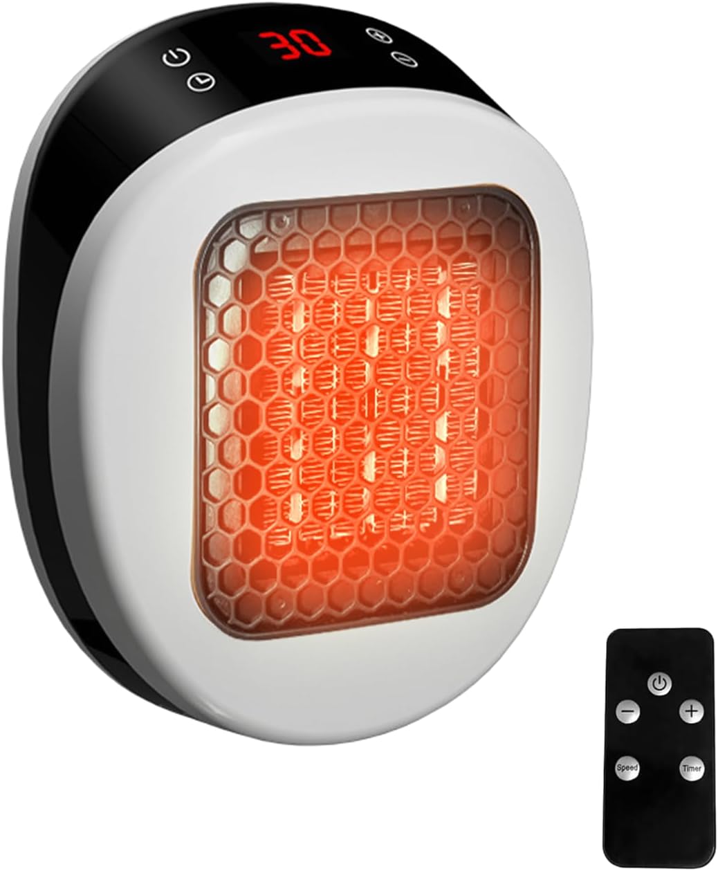 Electric Heater Portable Mini Heater Plug In Wall Heating 800w Mini Fan Heater Space Heater with Remote Control - Image 2