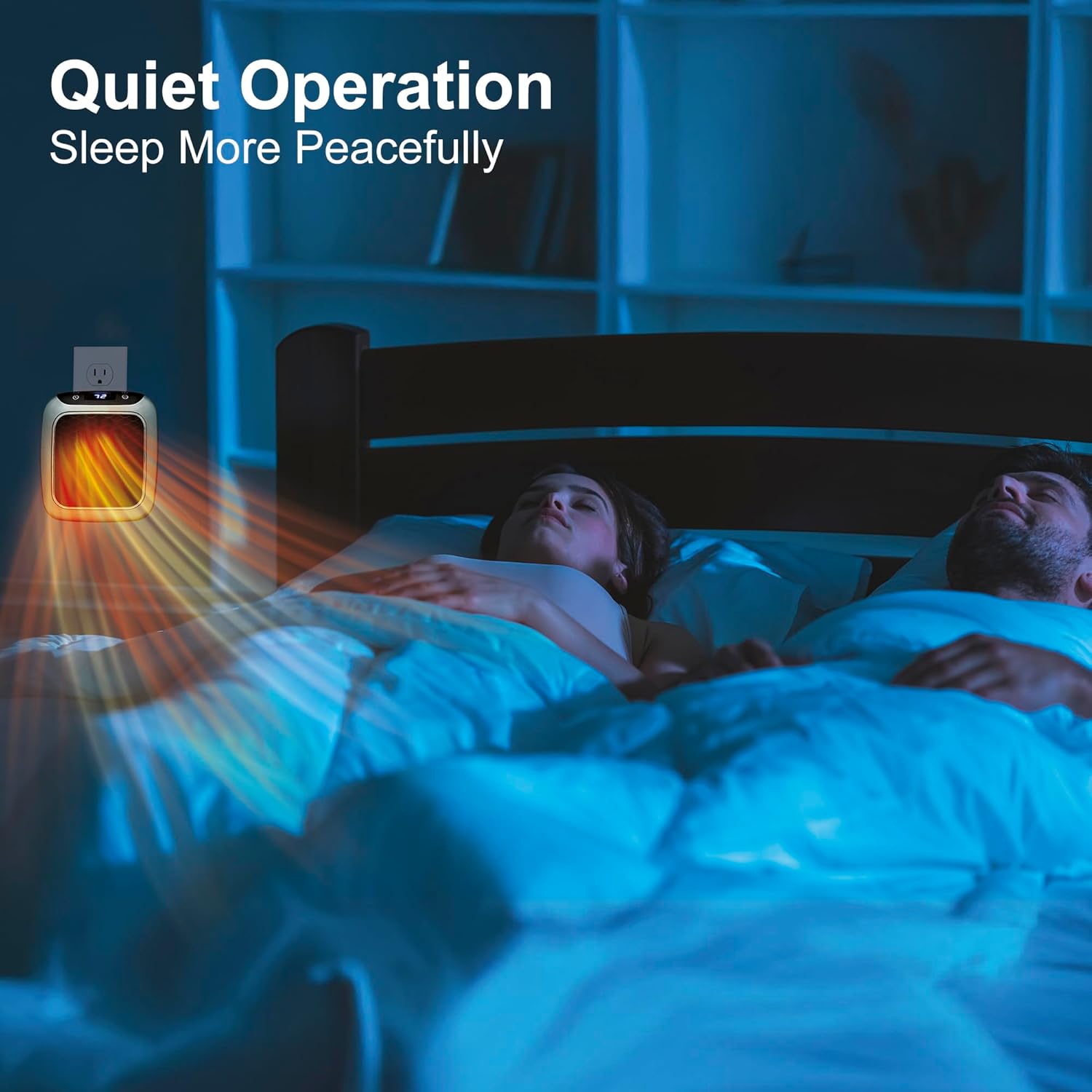 Electric Heater Portable Mini Heater Plug In Wall Heating 800w Mini Fan Heater Space Heater with Remote Control - Image 6